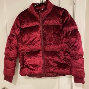 Silence and noise velvet puffed jacket